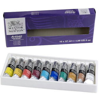 Winsor &amp; Newton Artisan Water Mixable Oil Colour Set 10x37ml 2