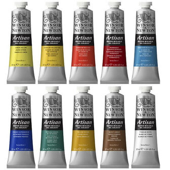 Winsor &amp; Newton Artisan Water Mixable Oil Colour Set 10x37ml 3