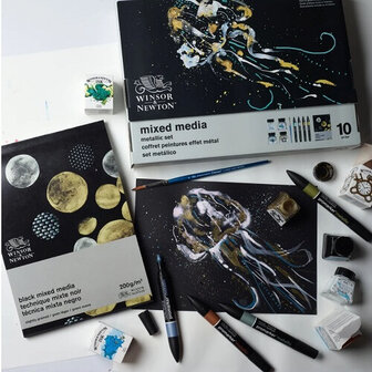 Winsor &amp; Newton Mixed Media Metallic Set 5