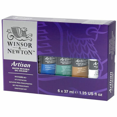 Winsor & Newton Artisan Water Mixable Oil Colour Set 6x37ml 2