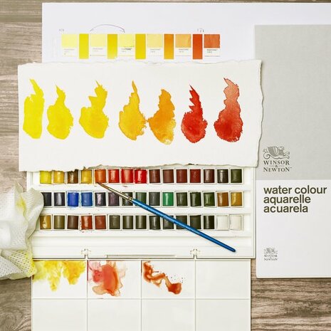 Winsor & Newton Cotman Studio Aquarelset 45 halve napjes