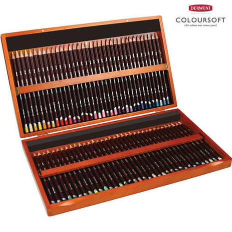 Derwent Coloursoft Woodbox Potloden 72 delige set 3